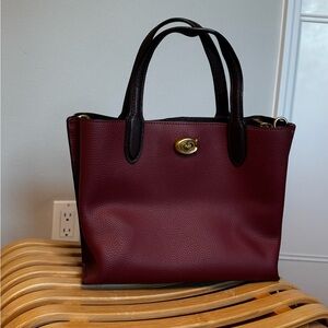 Coach Burgundy Leather Tote
